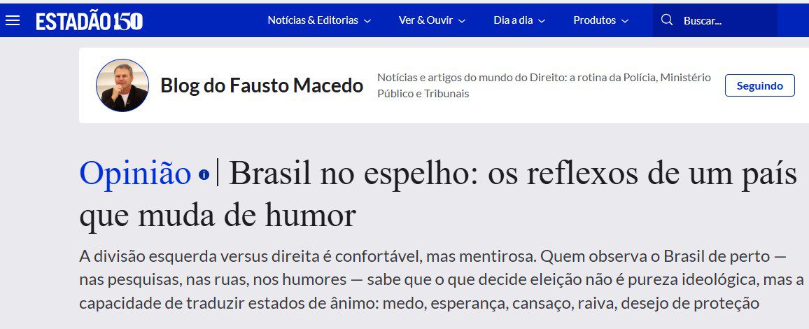 No momento, você está visualizando Brasil no espelho: os reflexos de um país que muda de humor