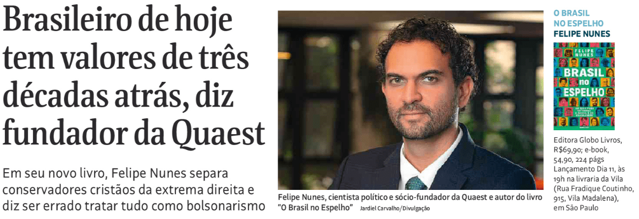 No momento, você está visualizando Brasil retoma valores de 3 décadas atrás, diz fundador da Quaest em novo livro